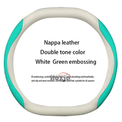 Leather car steering wheel cover suitable for Kia Sportage GT-Line RHD, K5 GT-Line RHD, EV6 RHD, EV9 RHD, Carnival RHD K4 RHD