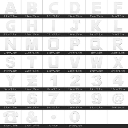 200 Piece Self adhesive 3D Chrome Car Emblem Badge Decal Car Alphabet Letters Number Sticker Automotive Exterior DIY Accessories