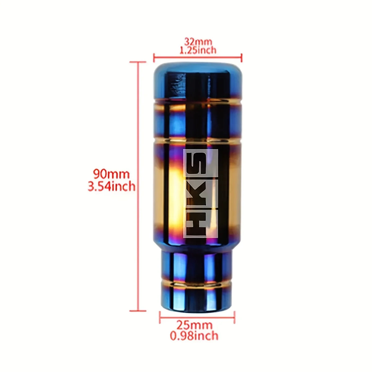 1pc 5.12-inch Aluminum Alloy JDM-style Shift Knob - Suitable for Both Manual and Automatic Transmission Cars. Featuring an Ergon