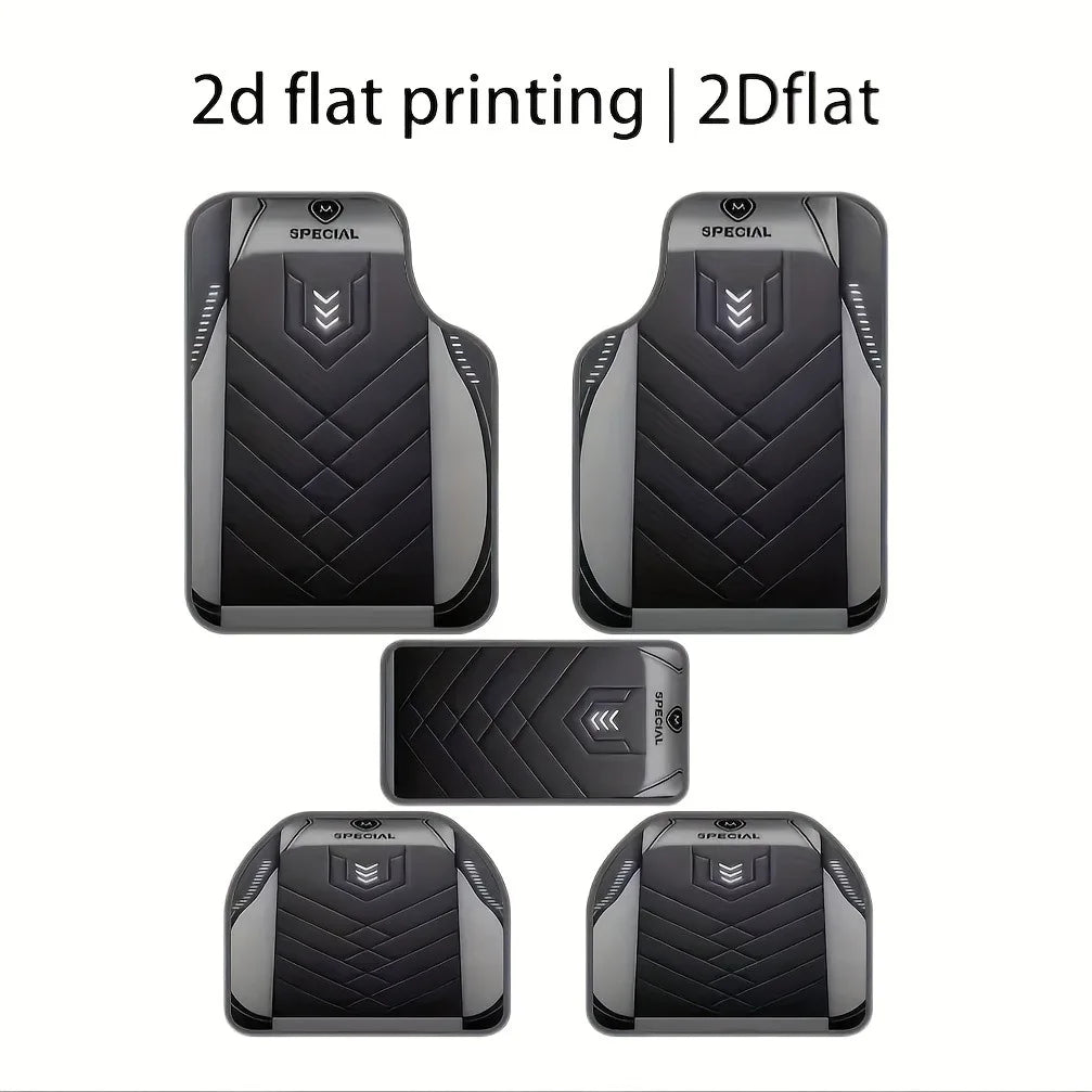 5pcs Car Floor Mats - Anti Dirty and Wear-Resistant Floor Mat, Fit for Most Vehicles, Durable Polyester, Fits for Home & Car Use