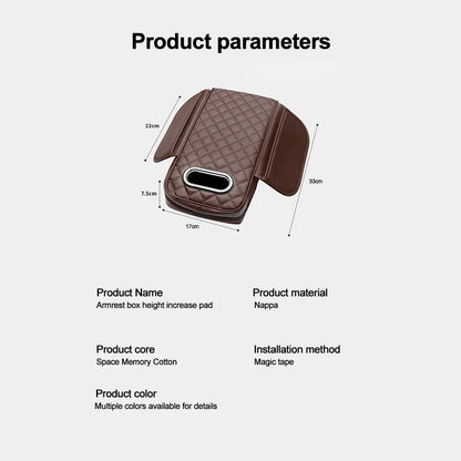 Car Armrest Pad Universal Center Console Elbow Rest Support with Tissue Storage Auto Arm Rest Mat Protection Cushion