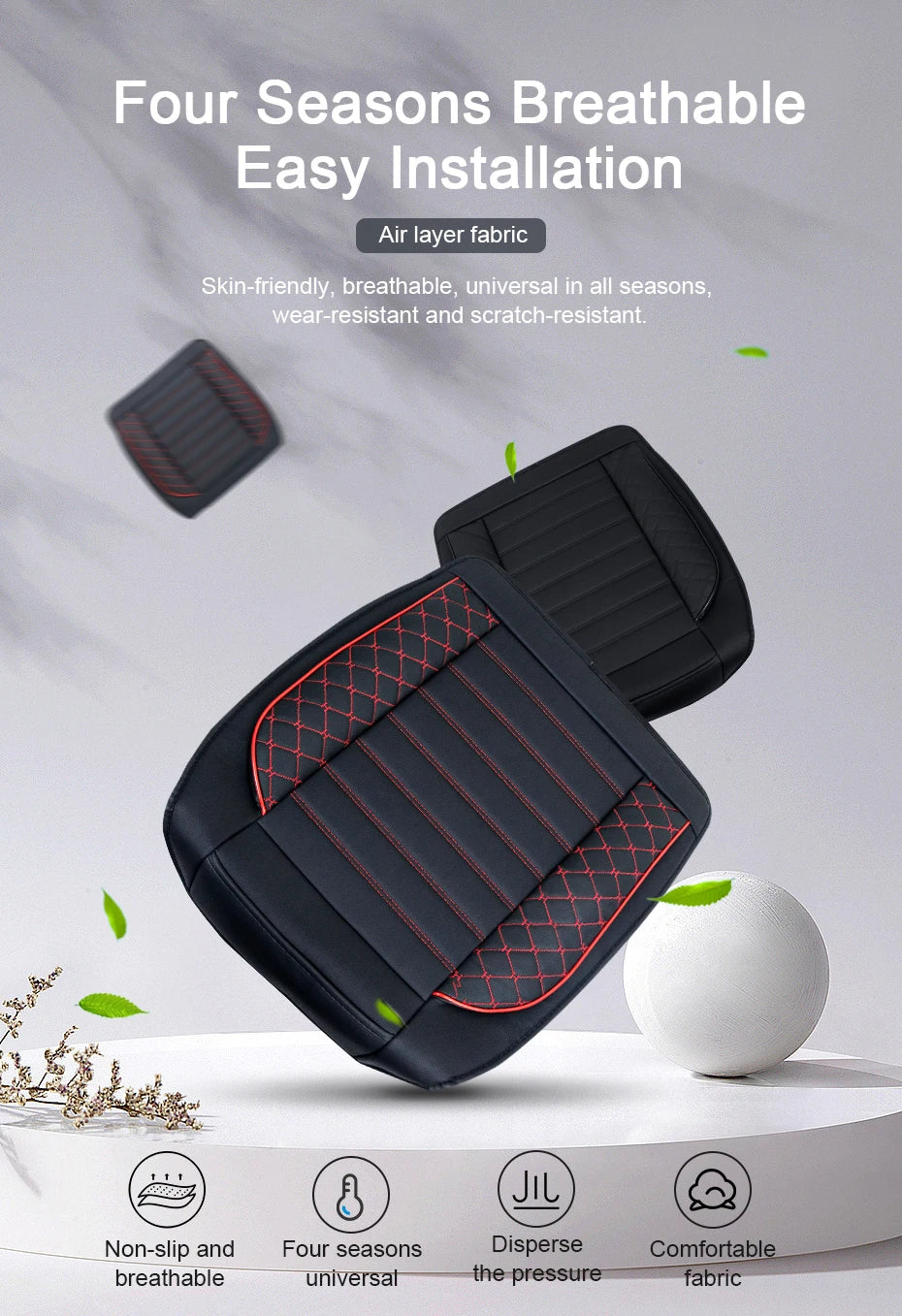 SEAMETAL Quality Car Seat Cover Universal Wrapped Auto Seat Protector Breathable Wear-Resistant Universal Vehicle Chair Cushion