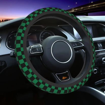 Ten color checkerboard pattern car steering wheel cover Universal 15-inch steering wheel cover