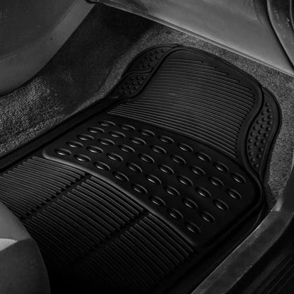 Car Floor Mats for All Weather Rubber 3pc Set Tactical Fit Heavy Duty Black Universal car floor mats Auto Accessories Tuning