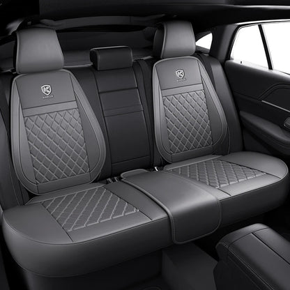 Karcle Nappa Leather Car Seat Cover Surround Bottom Car Seat Cover Full Set Durable Car Seat Protection Cushion Car Accessories