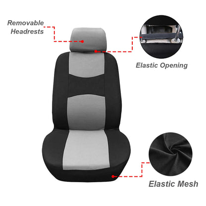 Four Seasons Fashion Universal 9 pcs Car Seat Cover Polyester Fabric Car Seat Cover