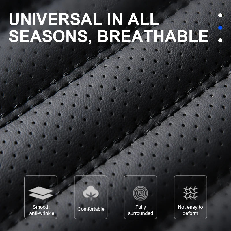 AUTOMECHANIST Nappa Leather Car Seat Cover Universal Front Seat Covers Mat Breathable Seat Cover Protector Cushion Accessories
