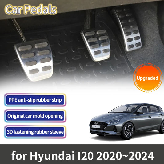 Car Pedals Cover Pad for Hyundai I20 BC3 2020 2021 2022 2023 2024 Accelerator Brake No Drilling Restfoot Pedal Automotive Parts