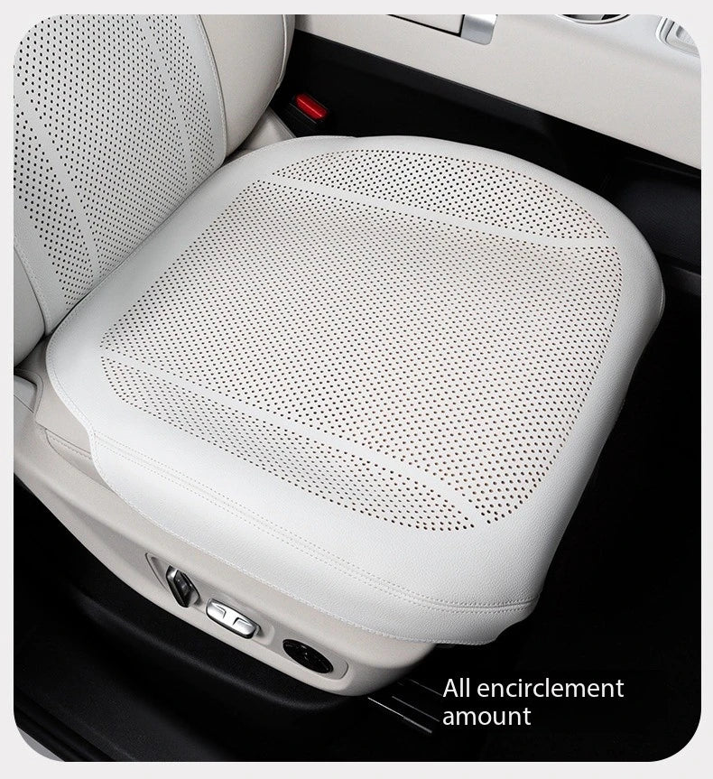 Breathable Leather Car Seat Cover Universal Front Seat Protection Cushion Luxury Car Interior Backrest Support Mat Accessories