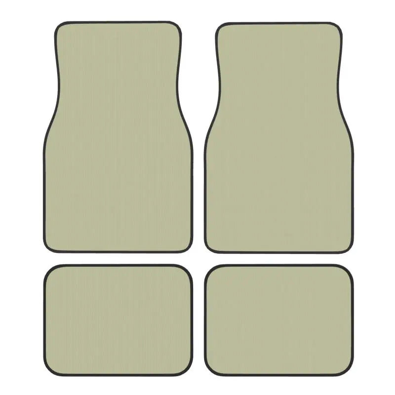 Black Solid Color Car Floor Mats Universal Non-Slip Carpets Rugs Front & Rear Car Foot Mats Set of 4 Pieces Auto Accessories
