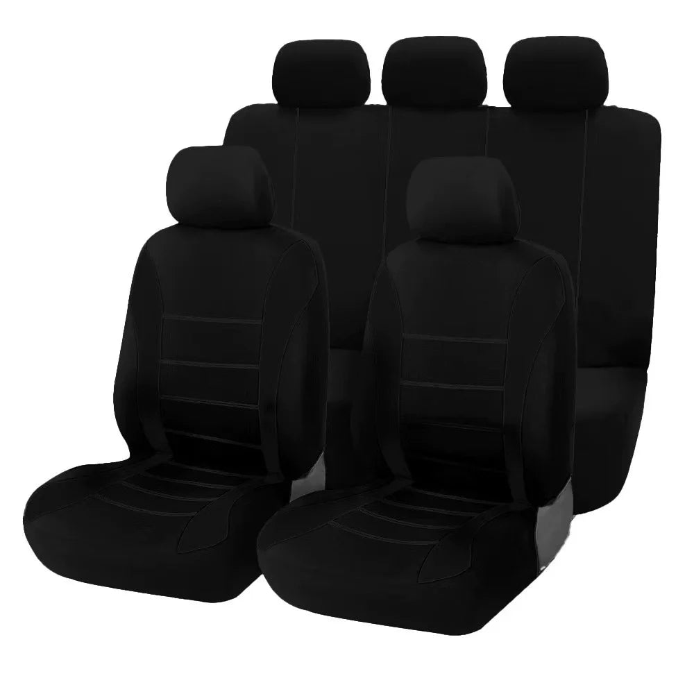 Universal Full Set Car Seat Covers Polyester & Jacquard Fabric, Airbag Compatible, Universal for Most Cars, SUVs, and Trucks