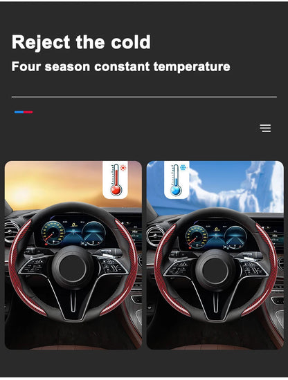 Steering Wheel Cover Anti Slip Leather Steering For Hyundai I30 Ix35 Santa Fe Sport IX45 EQUUS X25 I35 I10 I30 Solaris Tucson