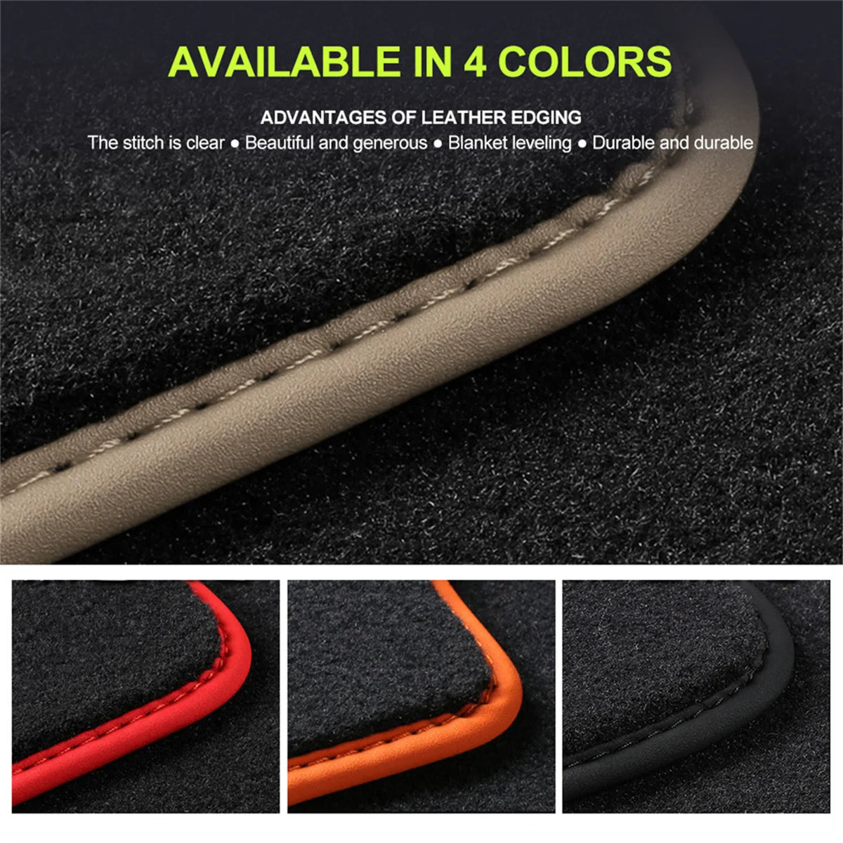 Custom Text  Car Floor Mats Universal Automotive Car Mat Full Set Of 4 Front And Rear Car Carpet  Auto Interior Accessories