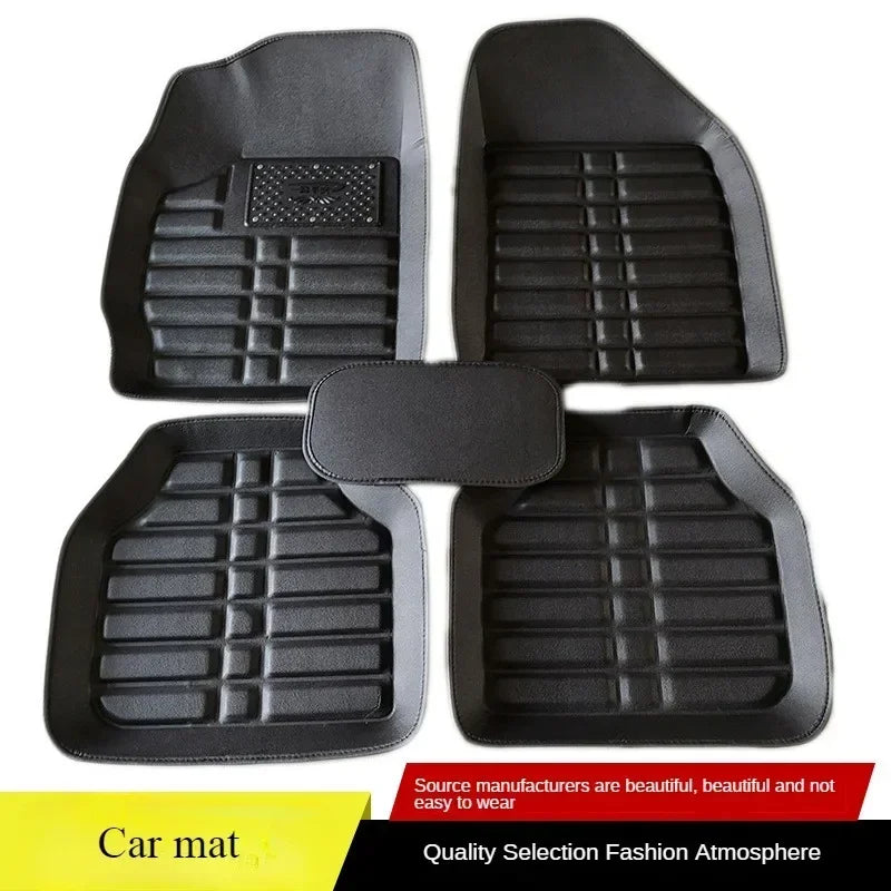 Universal 5Pcs Car PU Leather Durable Floor Mats Auto Anti-Slip Mat Car Styling Interior Auto Floor Mats Car Interior Accessorie