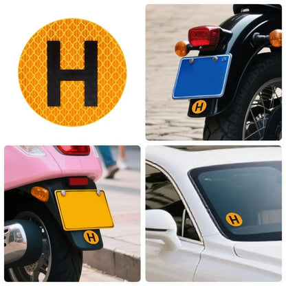 Automotive Emblem Decals Magnetic Car Stickers With H Sign 6cm Vehicle Historical Badge For Windscreen Door Window