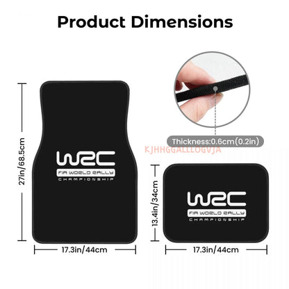WRC 4PCS Crystal Velvet Car Floor Mats Set of Four Anti Fouling Car Mats Carpet Anti Slip Car Floor Mats