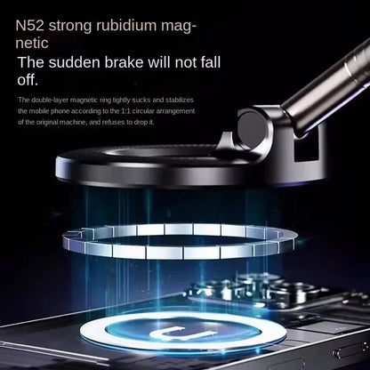 Vacuum Magnetic Car Phone Holder 360 ° Adjustable Suction Cup Holder Magnetic Car Phone Holder Pocket Sized Foldable Car Holder