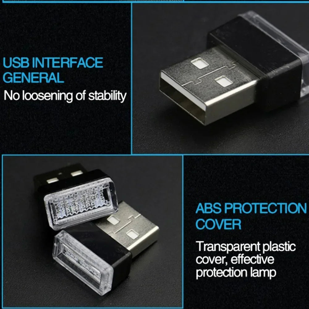 Mini USB LED Car Light - Auto Interior USB Atmosphere Light, Plug and Play Decor Lamp, Emergency Lighting, Stonego USB Lamp