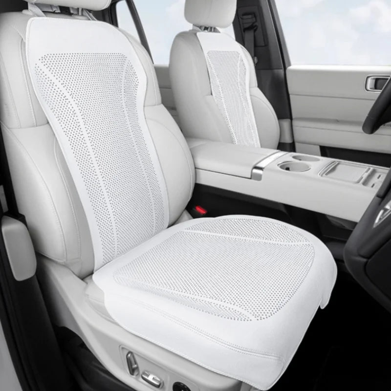 Breathable Leather Car Seat Cover Universal Front Seat Protection Cushion Luxury Car Interior Backrest Support Mat Accessories