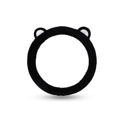 Plush Car Steering Wheel Cover Cartoon Cute Bear Ears Steering Wheel Cover Winter Warm and Comfortable Steering Wheel Cover