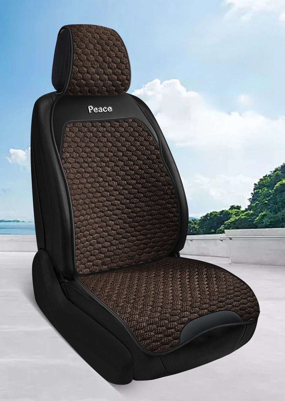 Breathable Linen Car Seat Cushion Comfortable and Wearable Car Seat Cover Universal Fits Most Cars - 1 Unit