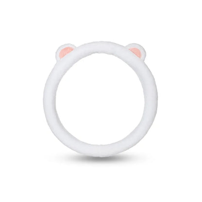 Plush Car Steering Wheel Cover Cartoon Cute Bear Ears Steering Wheel Cover Winter Warm and Comfortable Steering Wheel Cover