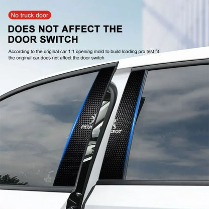 Car Emblem Center Pillar Sticker Auto Door Decorative Stickers For Peugeot 308 408 508 RCZ 208 3008 2008 206 207 307 Car Gadgets