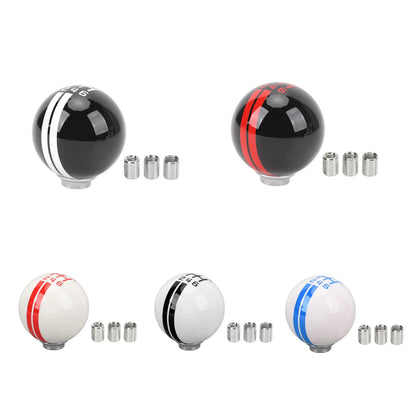 6 Speed Car Racing Gear Shift Knob for Shelby GT500 Style Round Ball Shift Knob with 3 Adapters for Manual Vehicle