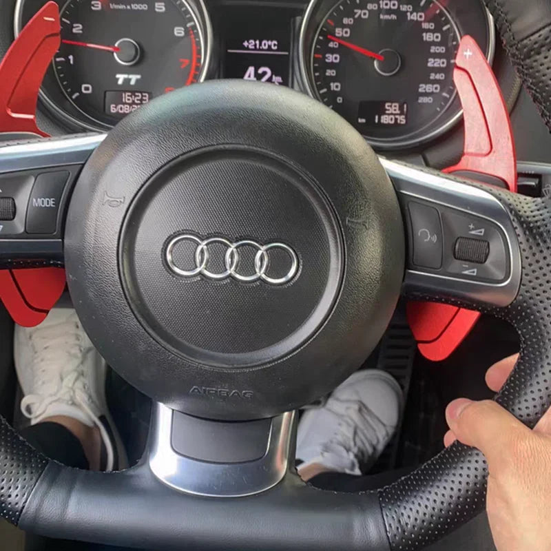 Custom Steering Wheel Cover 100% Fit For Audi TT TTS (8J) 2006-2013 2014 A3 S3 (8P) Sportback 2008-2012 R8 (42) Car Accessories