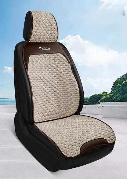 Breathable Linen Car Seat Cushion Comfortable and Wearable Car Seat Cover Universal Fits Most Cars - 1 Unit