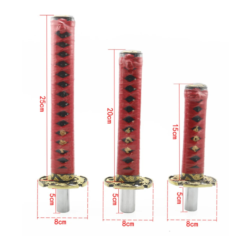Universal Car Gear Shift Knob Katana Samurai Sword Shift Knob Aluminum Shifter Lever With Adapters Gear Shift Knob 10/15/26cm
