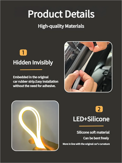 Car Trunk LED Light Strip 400cm/200cm Flexible Interior Ambient Lighting for SUV/MPV Automatic On/Off Hidden Installation