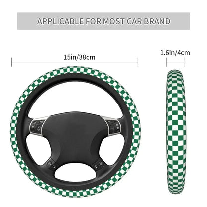 Ten color checkerboard pattern car steering wheel cover Universal 15-inch steering wheel cover
