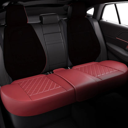 Karcle Nappa Leather Car Seat Cover Surround Bottom Car Seat Cover Full Set Durable Car Seat Protection Cushion Car Accessories