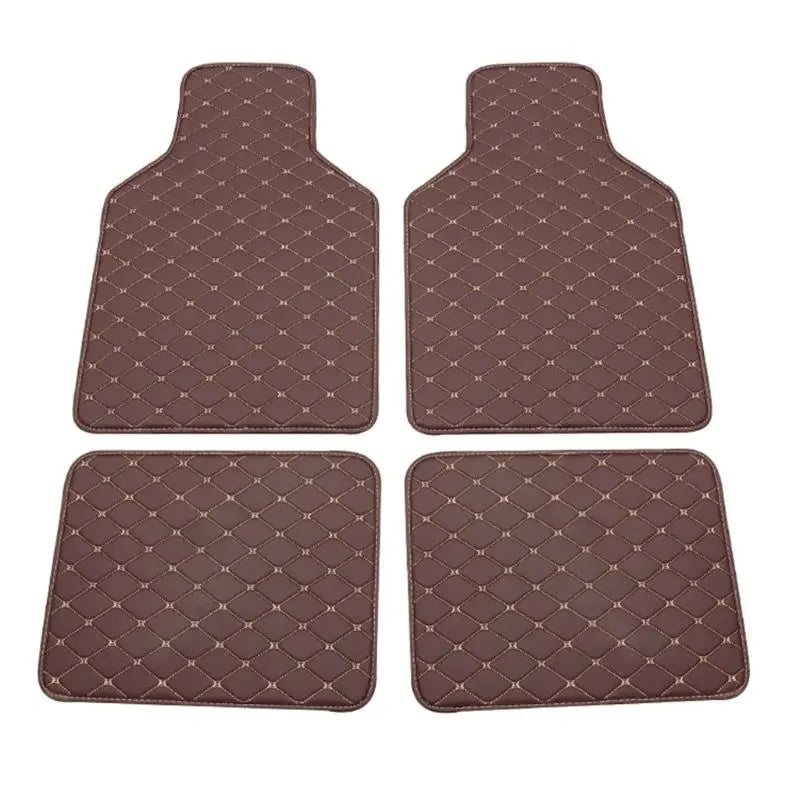 4 pcs Waterproof Leather Car Floor Mats Universal Auto Foot Pad Protector Automobile Interior Carpet Accessories Interior