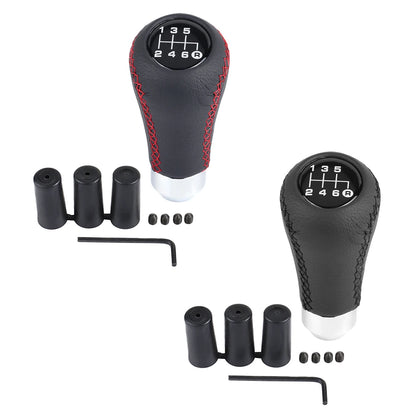 Car Vehicle 6 Speed Gear Shift Knob PU Shifter Stick with 3 Hoses 6 Speed Gear Shift Knob  Gear Shift Knob