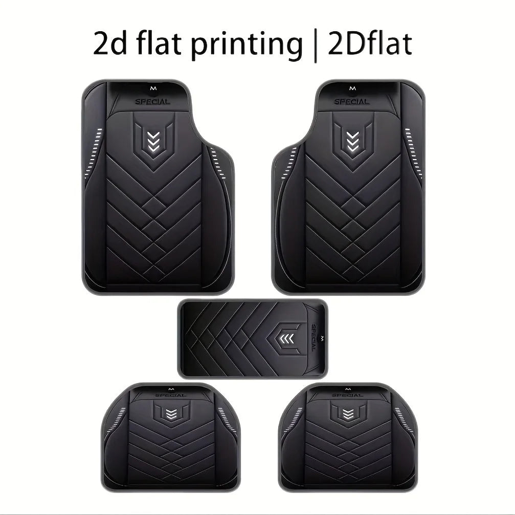 5pcs Car Floor Mats - Anti Dirty and Wear-Resistant Floor Mat, Fit for Most Vehicles, Durable Polyester, Fits for Home & Car Use