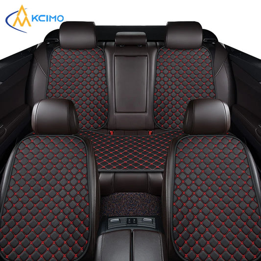 PU Leather Car Seat Cover Universal Minimalism Soft Seat Cushion Protective Cover with Storage Pocket Car Interior Accessories