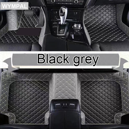 Custom Automotive Car Floor Mats For Mercedes W124 1985 1986 1987 1988 1989 Auto Luxury Leather Men Women Car Mats Full Coverage