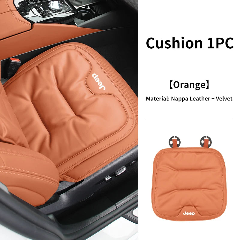 Car Velvet Cushion Vinter Leather Backrest Seat Cover Accessories For Jeep Grand Cherokee Compass Patriot Renegade Wrangler Libe