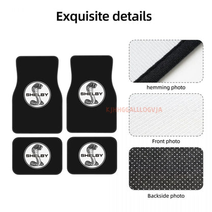 Shelby 4PCS Crystal Velvet Car Floor Mats Set of Four Anti Fouling Car Mats Carpet Anti Slip Car Floor Mats