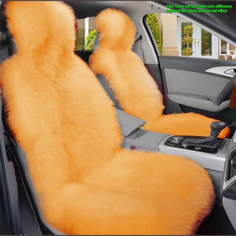 Winter plush car seat cover general purpose long wool fur car seat cover car seat protection cushion car parts seat cushion