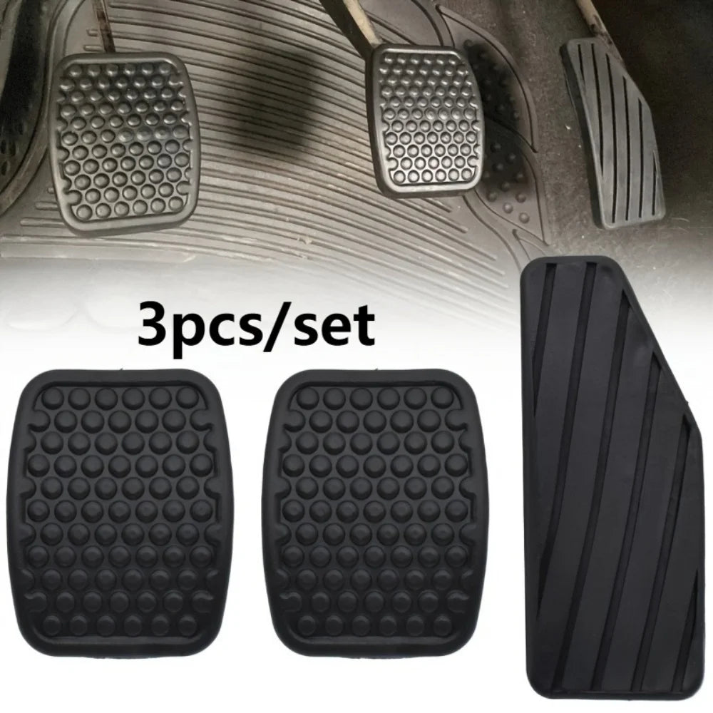 3-Piece Set Car Foot Pedals Anti-Slip Durable Brake And Accelerator Pedal Pads Universal Fit for Vehicles