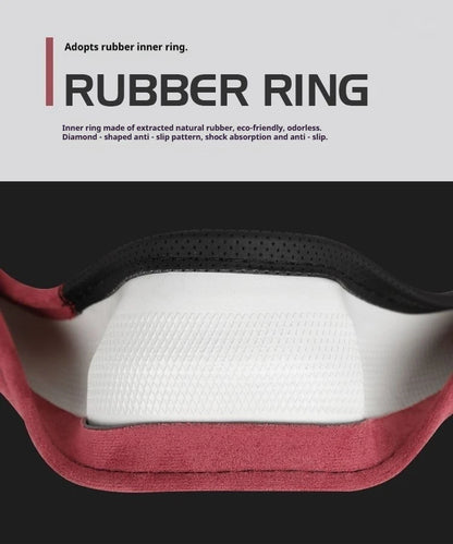 Steering Wheel Cover Suede D Shape Wine Red Four Seasons Breathable Non Slip Sweat Absorbent Comfortable Car Steering Protector