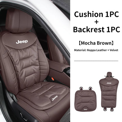 Car Velvet Cushion Vinter Leather Backrest Seat Cover Accessories For Jeep Grand Cherokee Compass Patriot Renegade Wrangler Libe