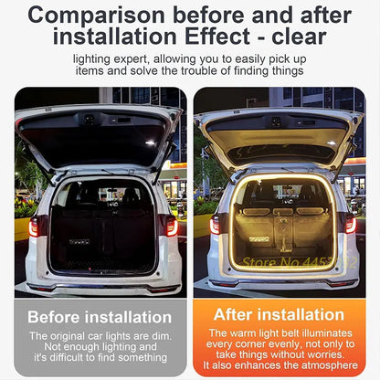 Car Trunk Light Strip For Audi A6 Q5 A4 A8 Q7 A3 Q3 TT R8 A5 S4 S6 Q8 RS4 RS6 LED Interior Atmosphere Light 12V 4M