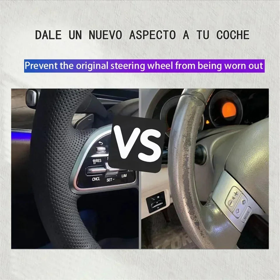 Car Steering Wheel Cover For Alfa Romeo 159 2005-2012 Brera Spider Sportwagon Suede Leather Car Accessories Steering Wrap