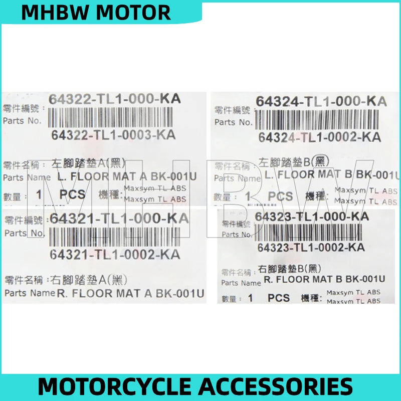 Left / Right Pedal Pad a / b for Sym Maxsym Tl500