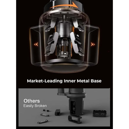 Upgraded Cup Phone Holder – 360° Adjustable Fits all 4-7" Phones in Cars golf Carts & Cradles Universal Car Mount.Car Holder