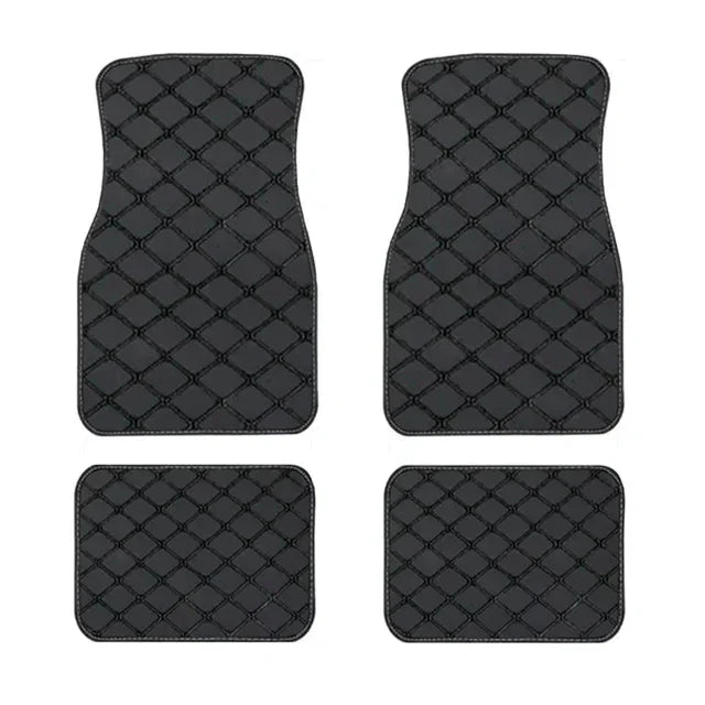 4 pcs Waterproof Leather Car Floor Mats Universal Auto Foot Pad Protector Automobile Interior Carpet Accessories Interior